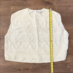 IRO Cream Textured Sleeveless Crop Top